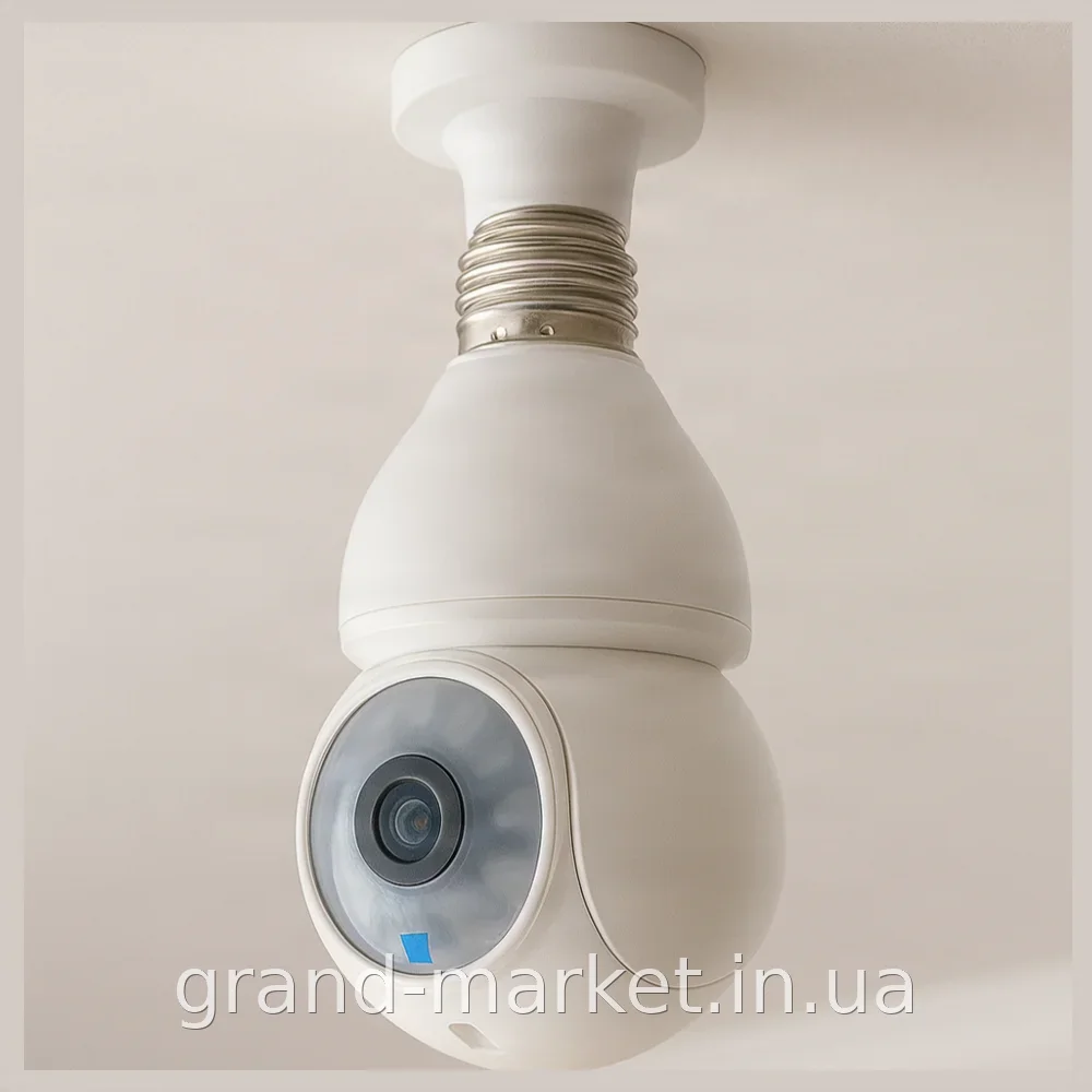 Панорамна Wi-Fi IP-камера 360° відеоспостереження з цоколем E27, нічна зйомка, додаток ICSee, модель D1