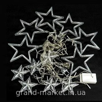 Гирлянда светодиодная штора STAR CURTAIN 12W белая 3×80×50 см для праздничного декора дома и улицы