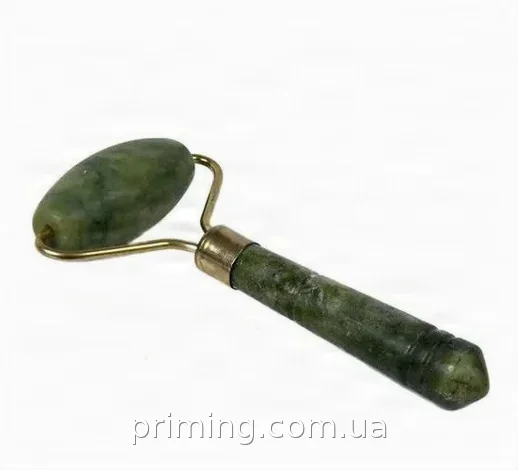 Набір масажерів для обличчя з натурального каменю Jade Roller Set - антиейдж для пружності шкіри та підтяжки овалу