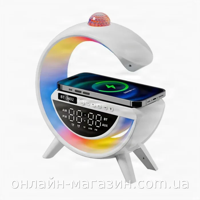 Ночник светодиодный RGB с Bluetooth-колонкой в форме буквы G, 15 Вт, пластик, для дома и вечеринок, модель 3402
