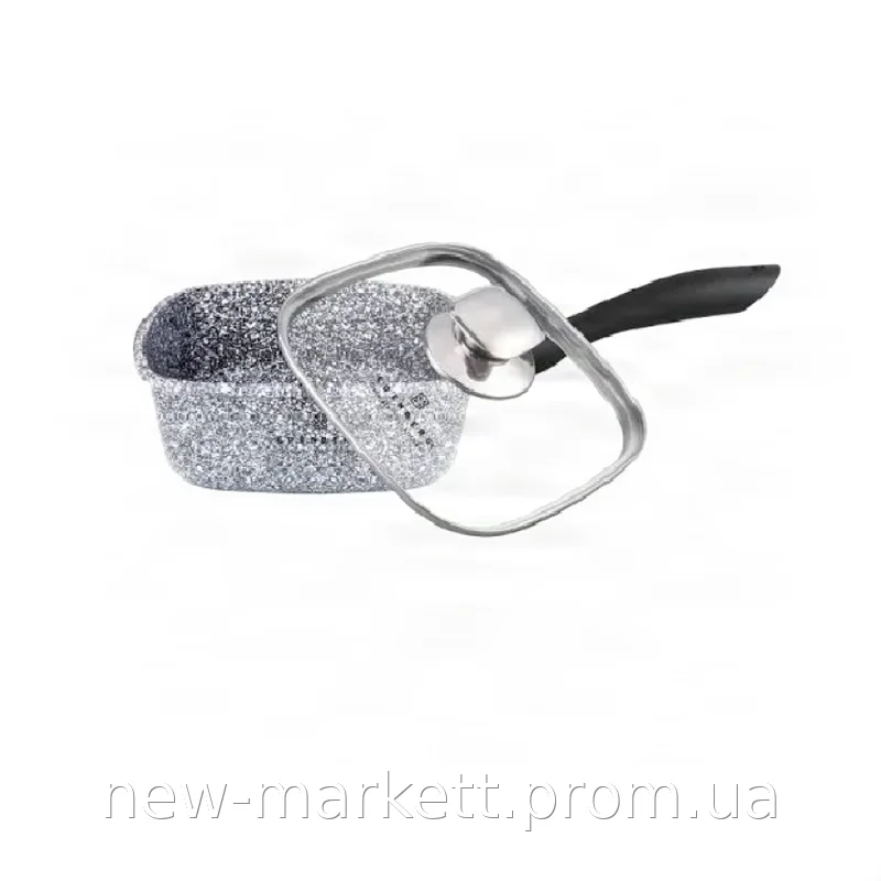 Ковш Edenberg EB-16998 1.8 л с гранитным покрытием и крышкой, многослойное дно для индукции и посудомойки