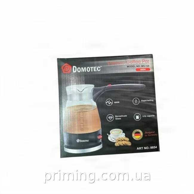 Электрическая кофеварка 0,5 л Domotec MS 128 для быстрого заваривания ароматного кофе дома и на кухне