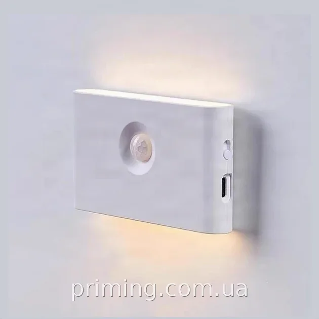 Настінний світлодіодний автономний світильник з датчиком руху Smart Induction lamp AND HA-182, білий