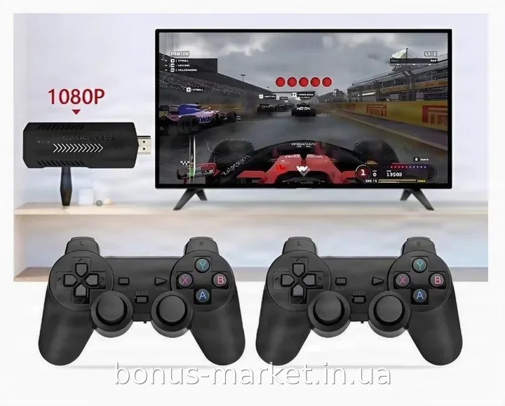 Игровая приставка X2 Plus Gamestick 64GB с двумя беспроводными джойстиками, портативная консоль для ТВ