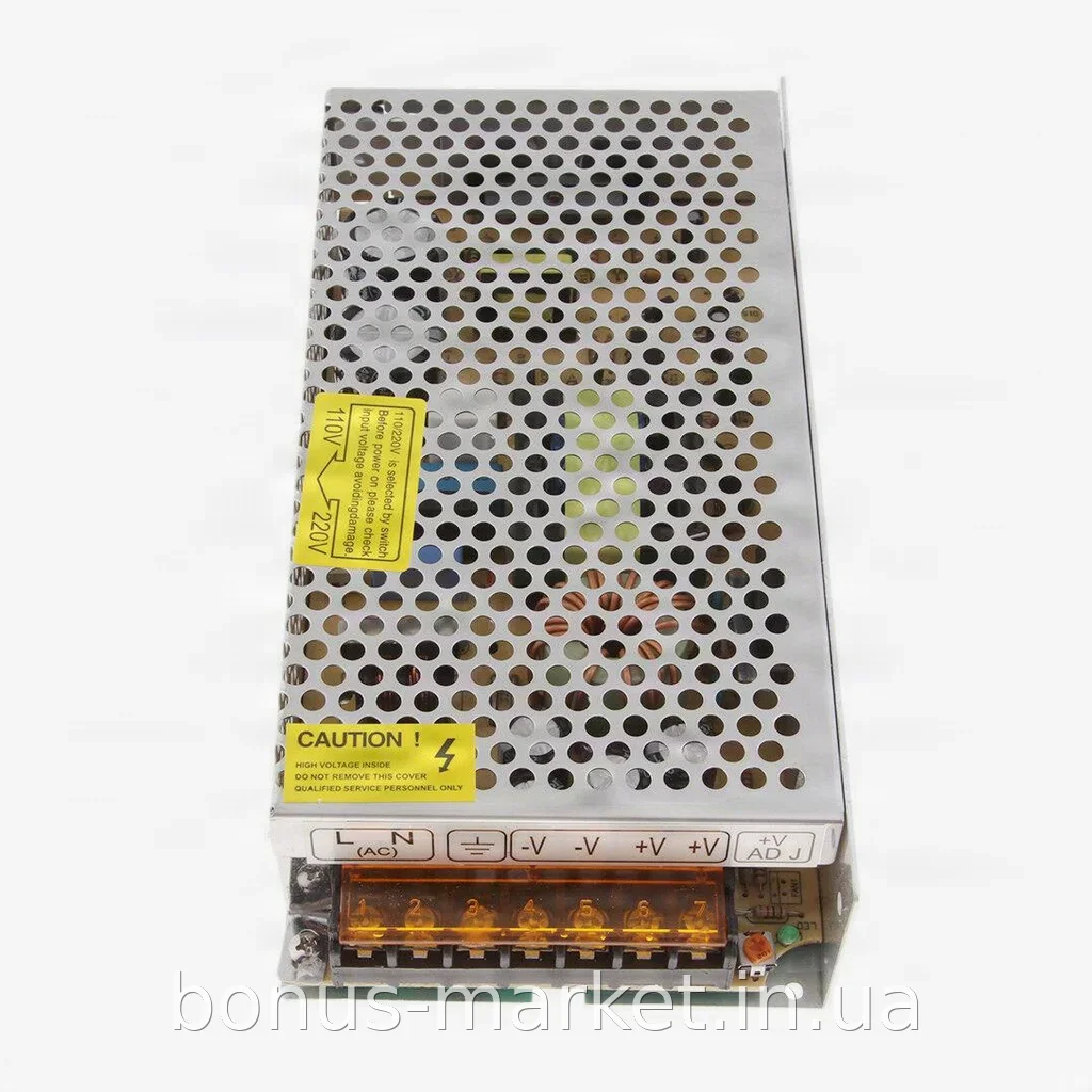 Блок питания импульсный LED 5V 30A 150W, открытый металлический корпус для светодиодной ленты и светильников