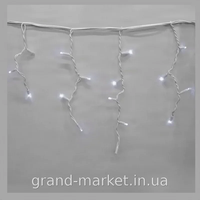 Гірлянда-бахрома Icecle-Lights Short Curtain 120 LED біла 5 метрів для вулиці та дому з захистом IP44 новорічна