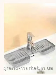 Силиконовая насадка-брызговик на смеситель и коврик для раковины Drain pan универсальный для кухни