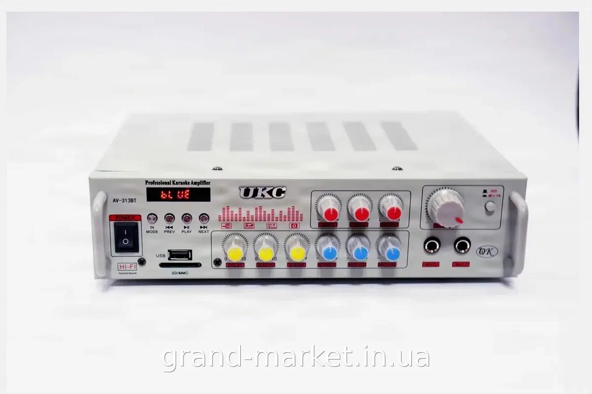 Підсилювач потужності AMP 313 2CH Bluetooth 5.0, компактний двоканальний підсилювач з бездротовою передачею
