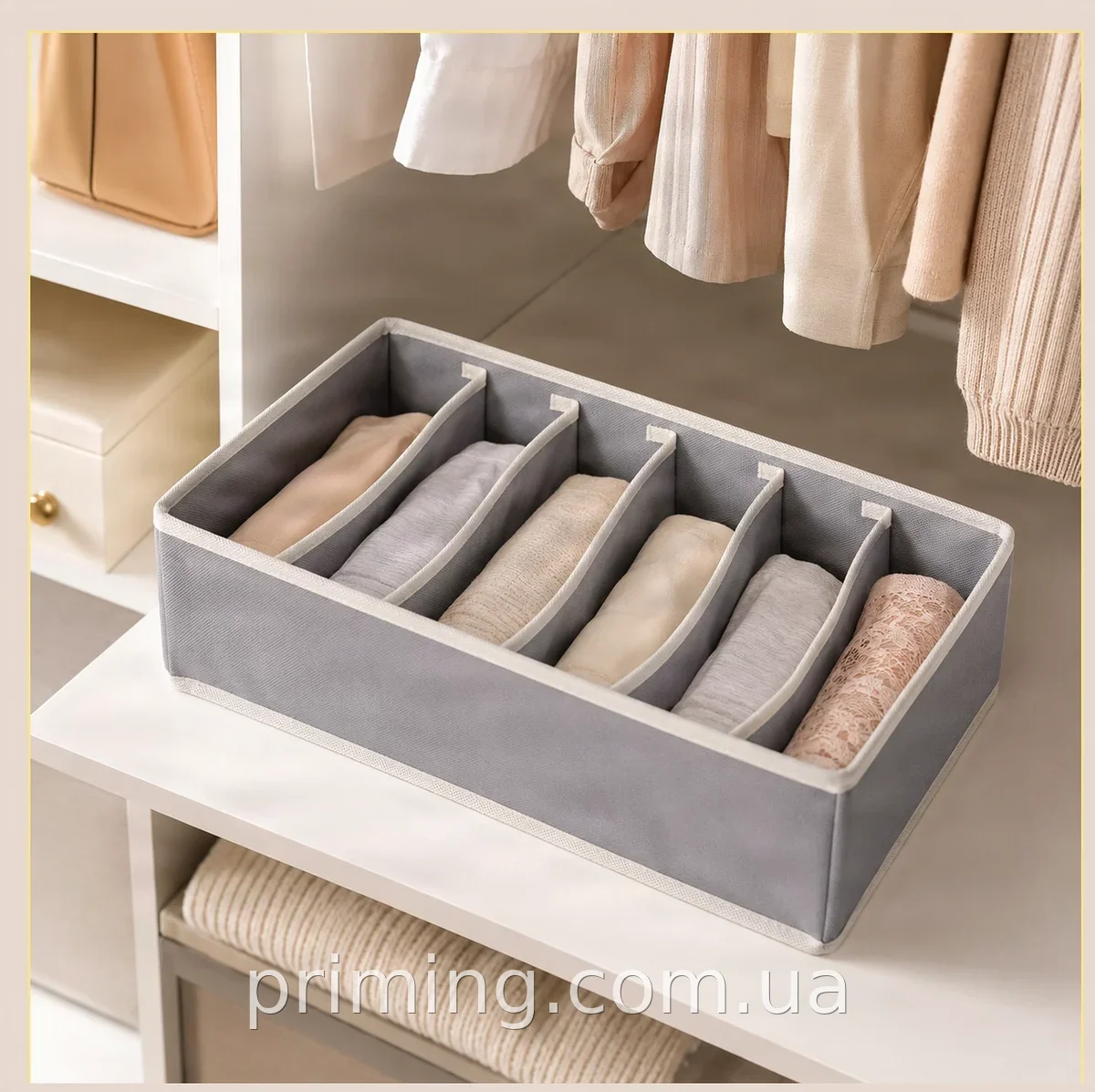 Органайзер для нижнего белья Storage box AND XL-1112 из текстиля - аккуратное хранение вещей и белья