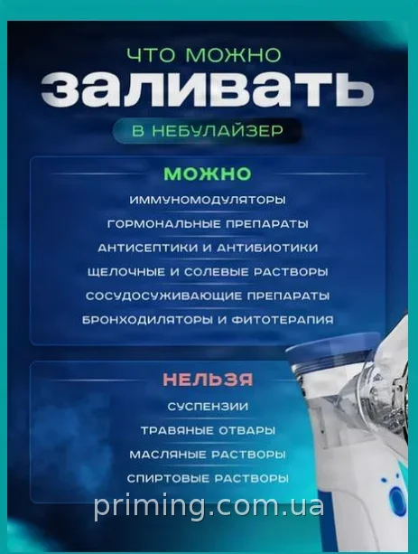 Портативний акумуляторний небулайзер-інгалятор для дорослих і дітей AND LY-565, тиха та швидка робота