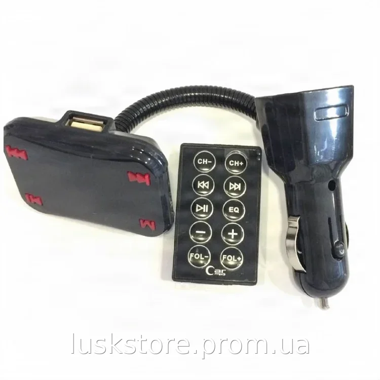 FM-модулятор 74 для авто с LCD-дисплеем и пультом ДУ, беспроводной MP3-передатчик под флешку и карту