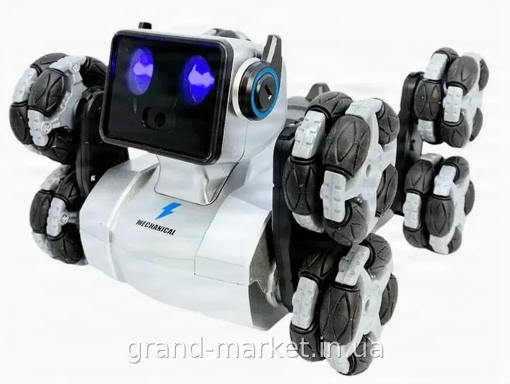 Робот-собака Mechanical Dog H29-1 на колесах, радиоуправляемая игрушка с LED-подсветкой, звуком, аккумулятор