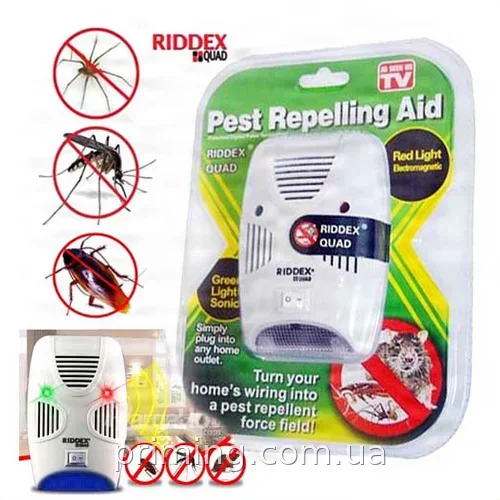 Ультразвуковий відлякувач шкідників Pest Reject NEW, електромагнітний, від мишей, щурів і тарганів