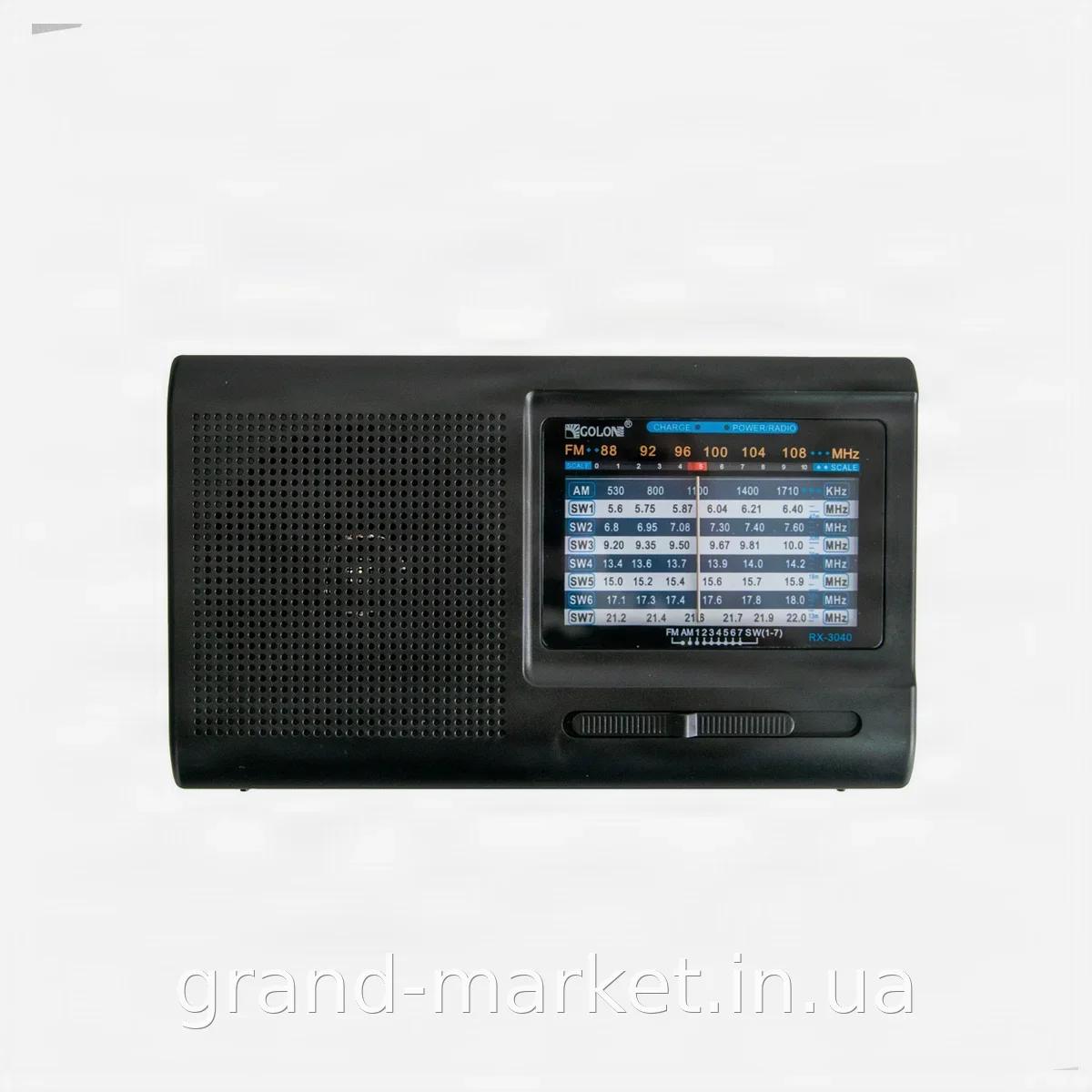 Портативний радіоприймач FM/AM акумуляторний Golon RX-3040, чорний, USB зарядка та робота від мережі 220В