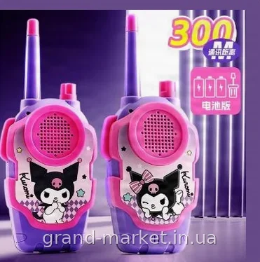Дитячі бездротові рації Kawaii Sanrio набір 2 штуки з ліхтариком, дальність до 300 метрів для ігор та прогулянок