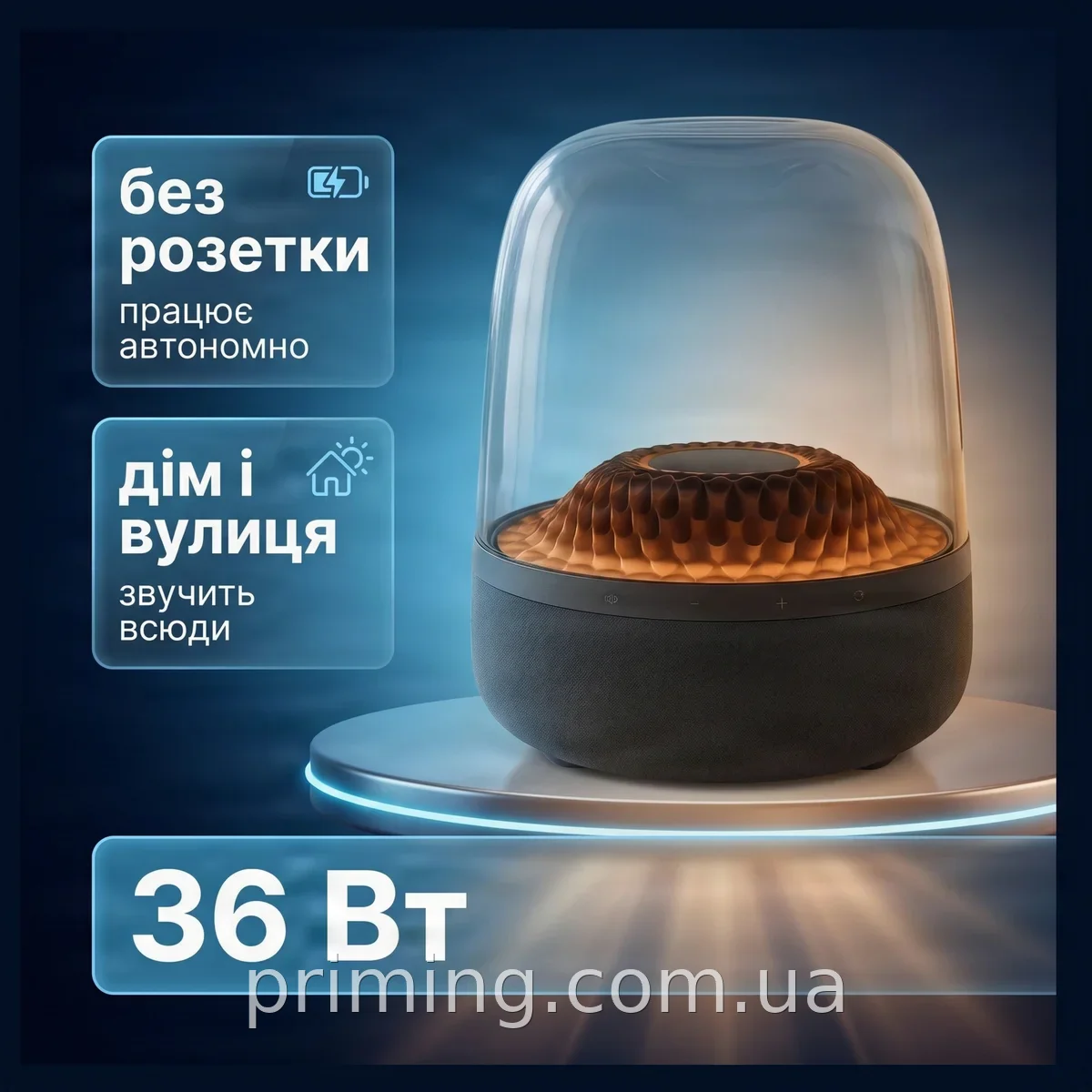 Мощная портативная Bluetooth-колонка LP 91 BT 36 Вт с аккумулятором, стереозвук для дома, дачи и улицы