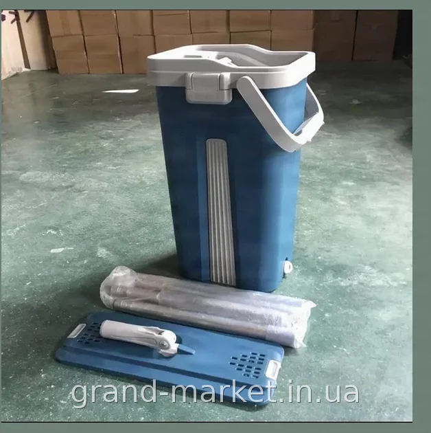 Ведро для швабры с автоматическим отжимом MOP 502, прочный пластиковый контейнер и ручка в комплекте