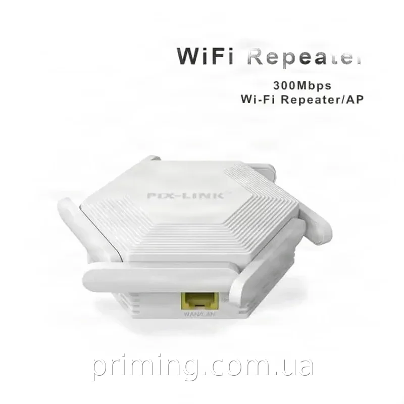 Беспроводной Wi-Fi репитер AND LV-WR56T 300 Мбит/с, мощный усилитель сигнала с 6 внешними антеннами для дома