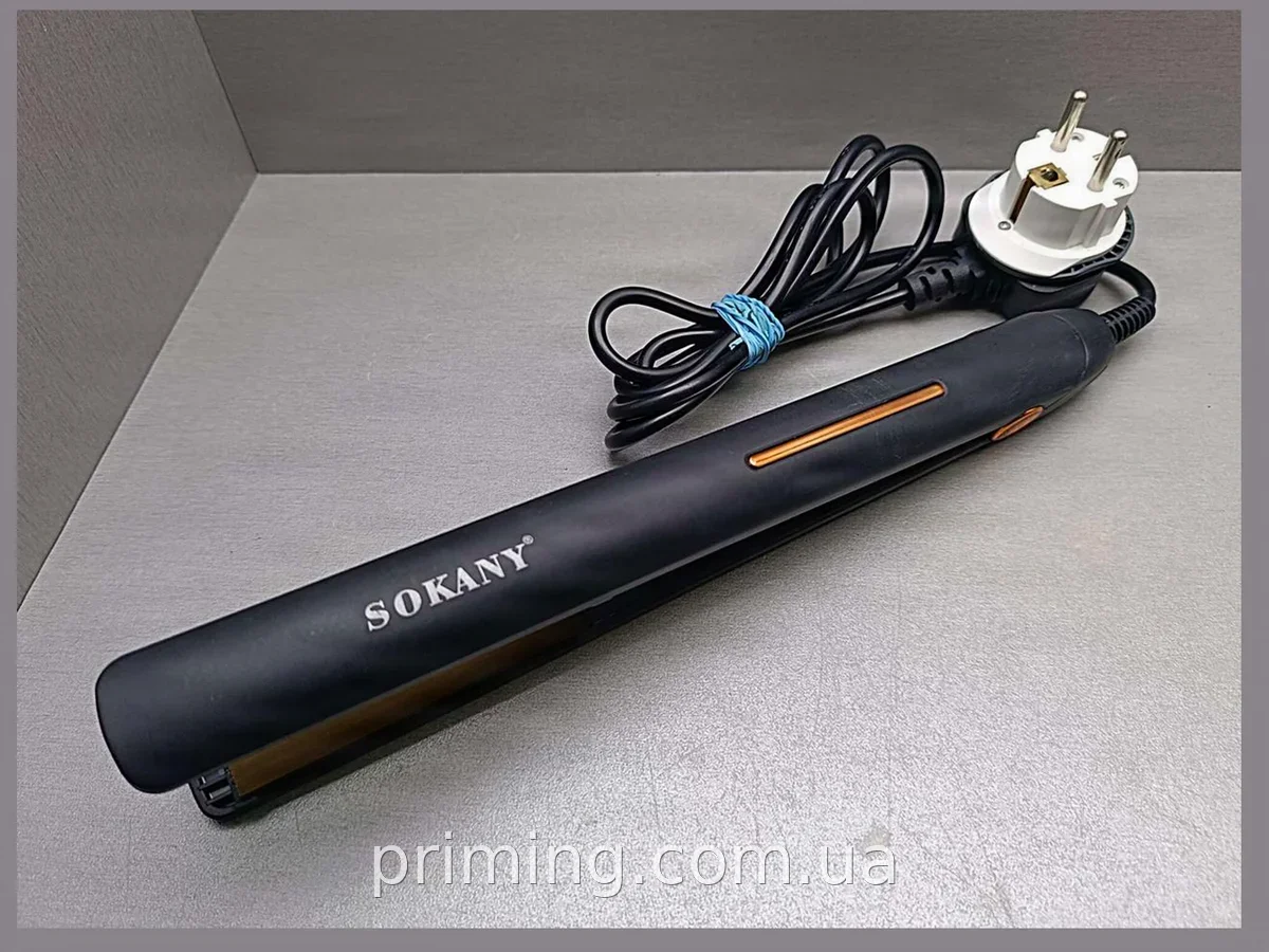 Утюжок для волос Sokany SK-1908 - выпрямитель керамический, защита от перегрева, 40 Вт, профессиональный