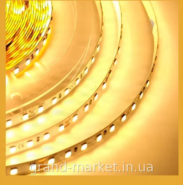 Светодиодная лента MHZ 9945 SMD2835 24V 10 метров теплый белый/желтый с ДУ, эффект волны