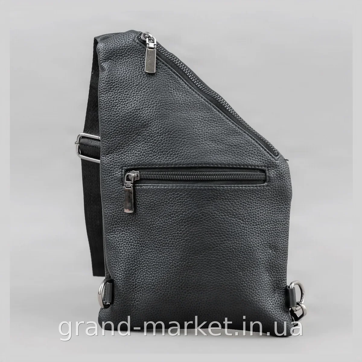 Сумка наплечная из экокожи коричневая Backpack + Wallet AND JASPER 2010, три отделения, с плечевым ремнем