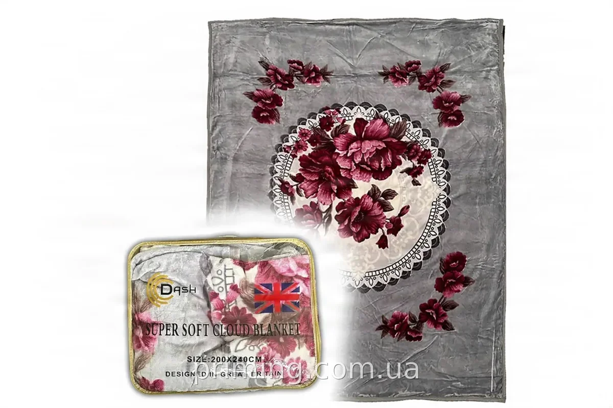 Одеяло-покрывало Super Soft Cloud Blanket 2 в 1, 100% полиэстер, 6.5 кг, 210х240 см, гипоаллергенное