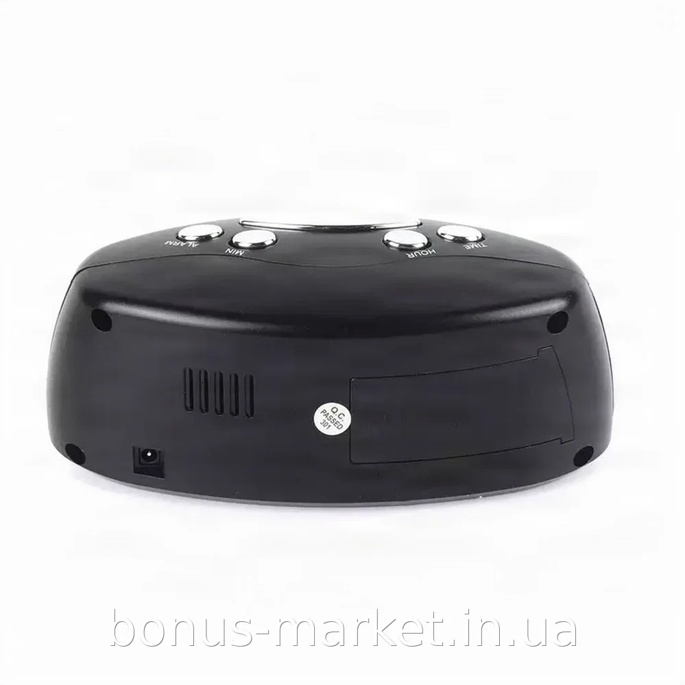 Электронные LED часы VST 773 настольные с будильником, светодиодная индикация, черный пластик и стекло