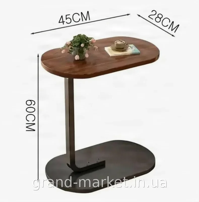 Нічний столик Tea Table AND XL-1501 з натурального дерева - стильний мінімалізм для спальні та вітальні