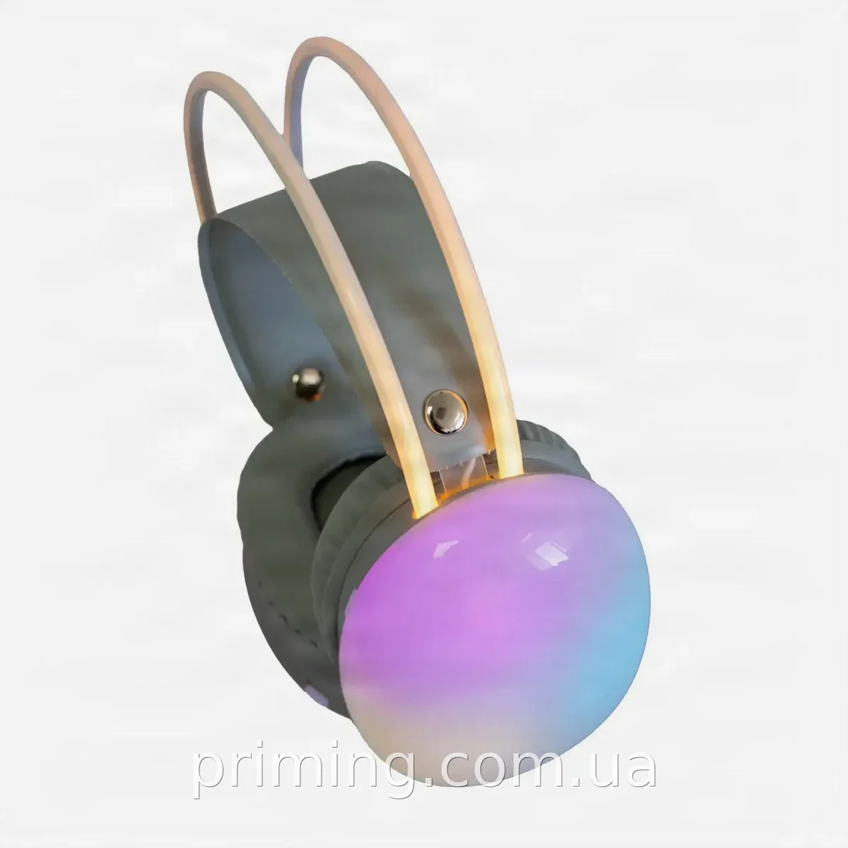 Беспроводные накладные наушники Welike WK-30 с Bluetooth 5.3, стильной RGB LED-подсветкой и микрофоном, черные