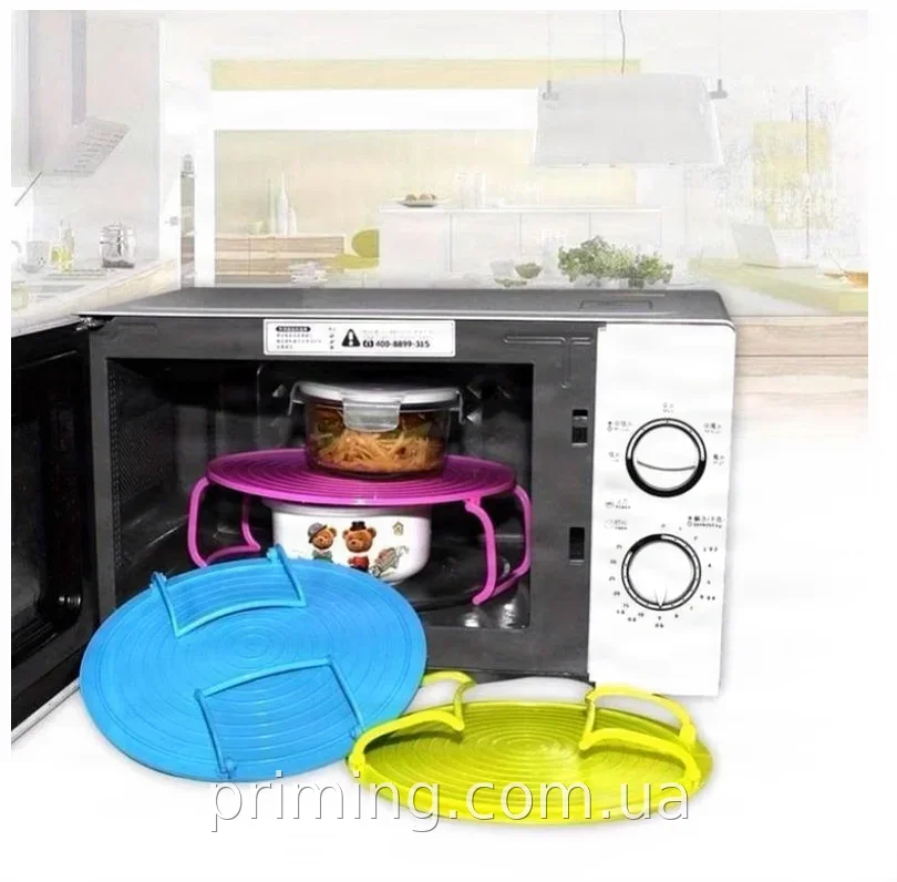 Подставка в микроволновку Microwave tray AND1578 пластиковая для подогрева и разогрева блюд в СВЧ печи
