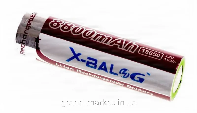 Акумулятор 18650 X-Balog 8800mAh 4.2V Li-ion - потужний літій-іонний елемент для яскравих ліхтарів і побутової техніки