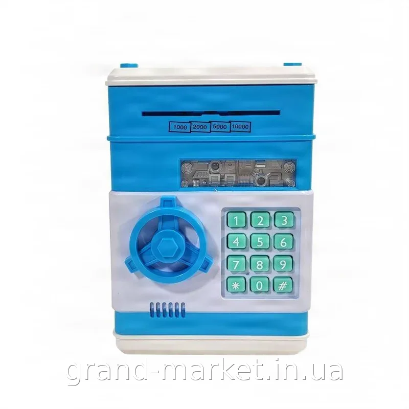 Скарбничка-сейф дитяча Number Bank з електронним кодовим замком та купюроприймачем для монет і банкнот
