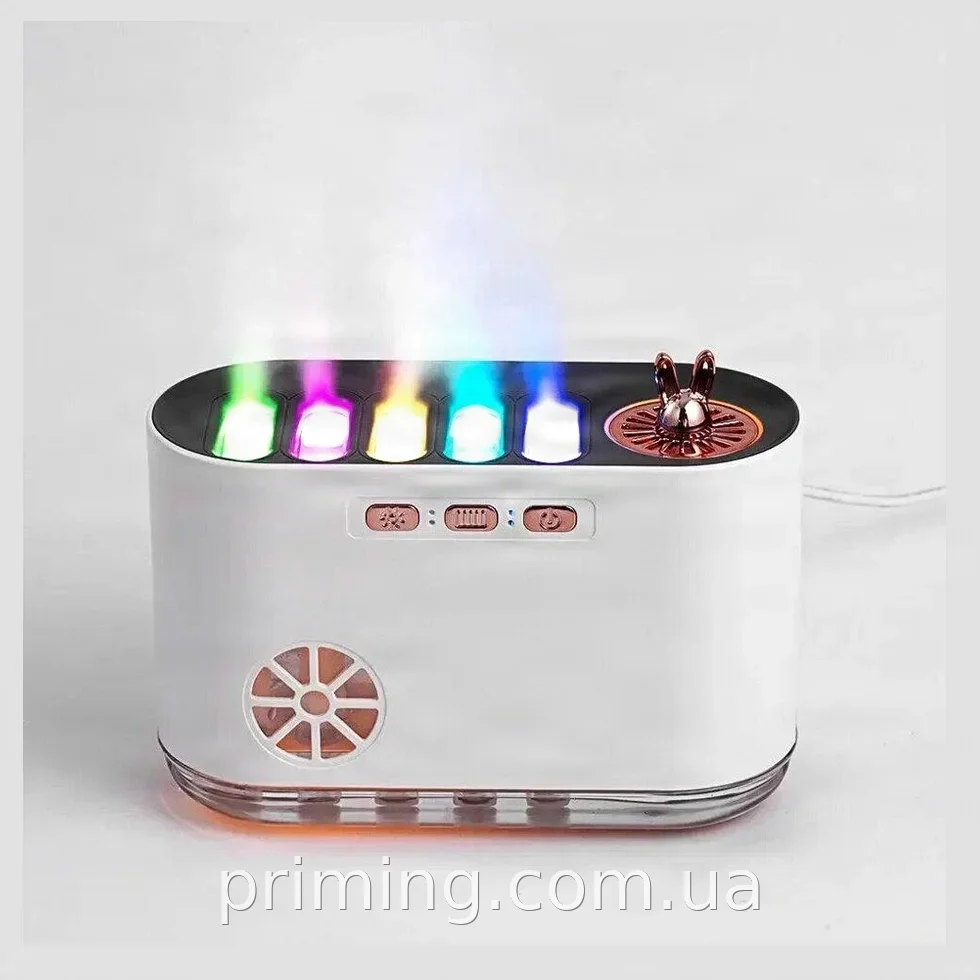 Зволожувач повітря ультразвуковий з RGB-підсвіткою та аромадифузором від USB для дому та дитячої