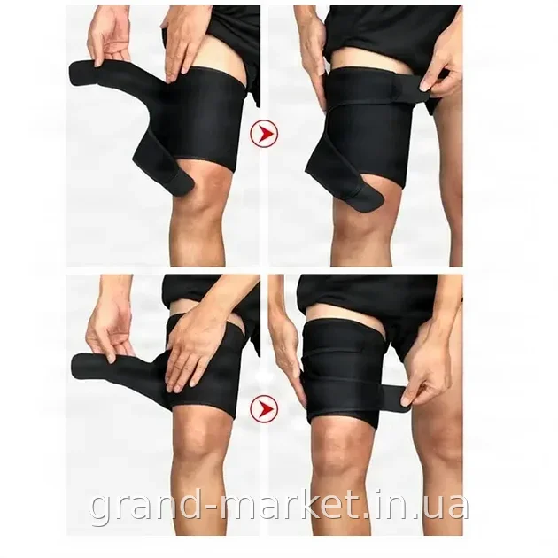 Спортивный фиксатор бедра Leg braces XL-923 из неопрена - разгрузка и фиксация мышц при тренировках