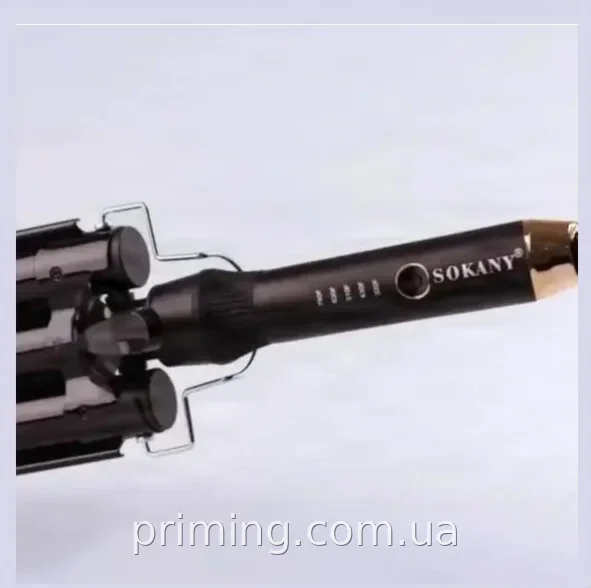 Тройная плойка для волос Sokany SK-670, 45 Вт, керамическое покрытие, автоотключение, 5 режимов для локонов