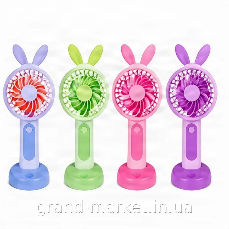 Акумуляторний ручний вентилятор MJ151 портативний міні USB, 3 швидкості, захист від перегріву, рожевий