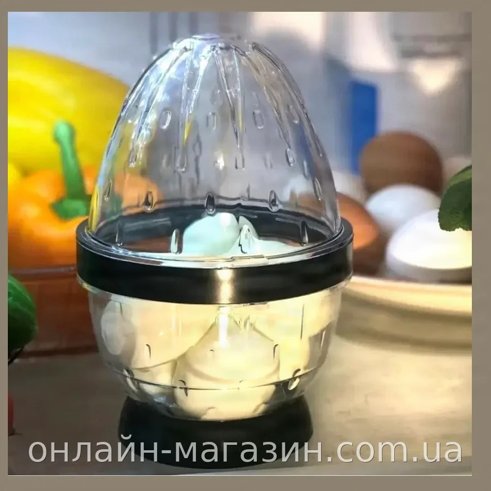 Контейнер для чистки вареных яиц Egg Stripper до 5 штук, ручная машинка для быстрой очистки скорлупы