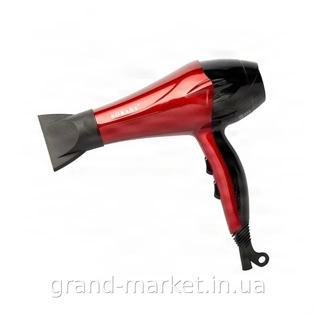 Фен для волос Sokany SK-2211, профессиональный, 2400 Вт, ионизация, концентратор и диффузор, 2 насадки