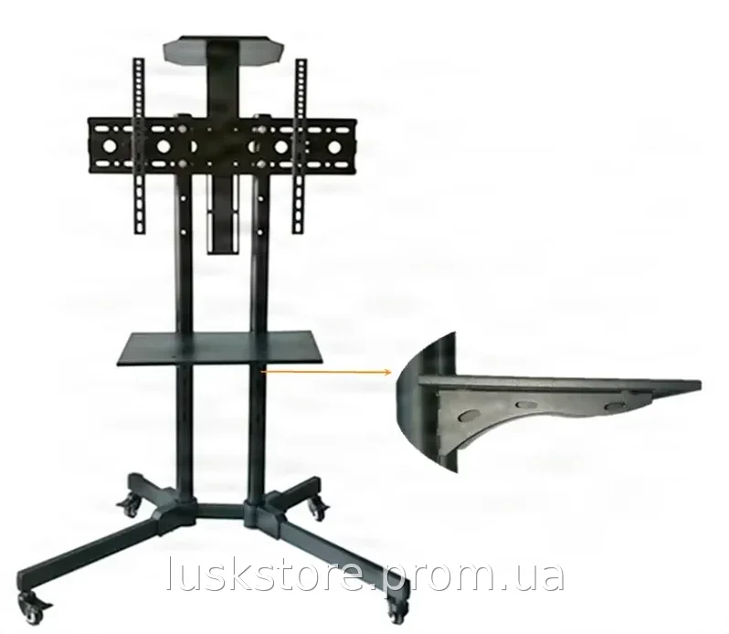 Напольная стойка для телевизора TV CART 1500 32-70 дюймов, передвижная мобильная подставка на колесиках до 50 кг