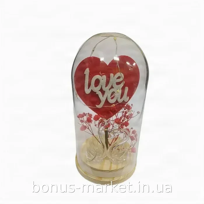 Декоративная фигурка в стеклянной колбе с LED подсветкой