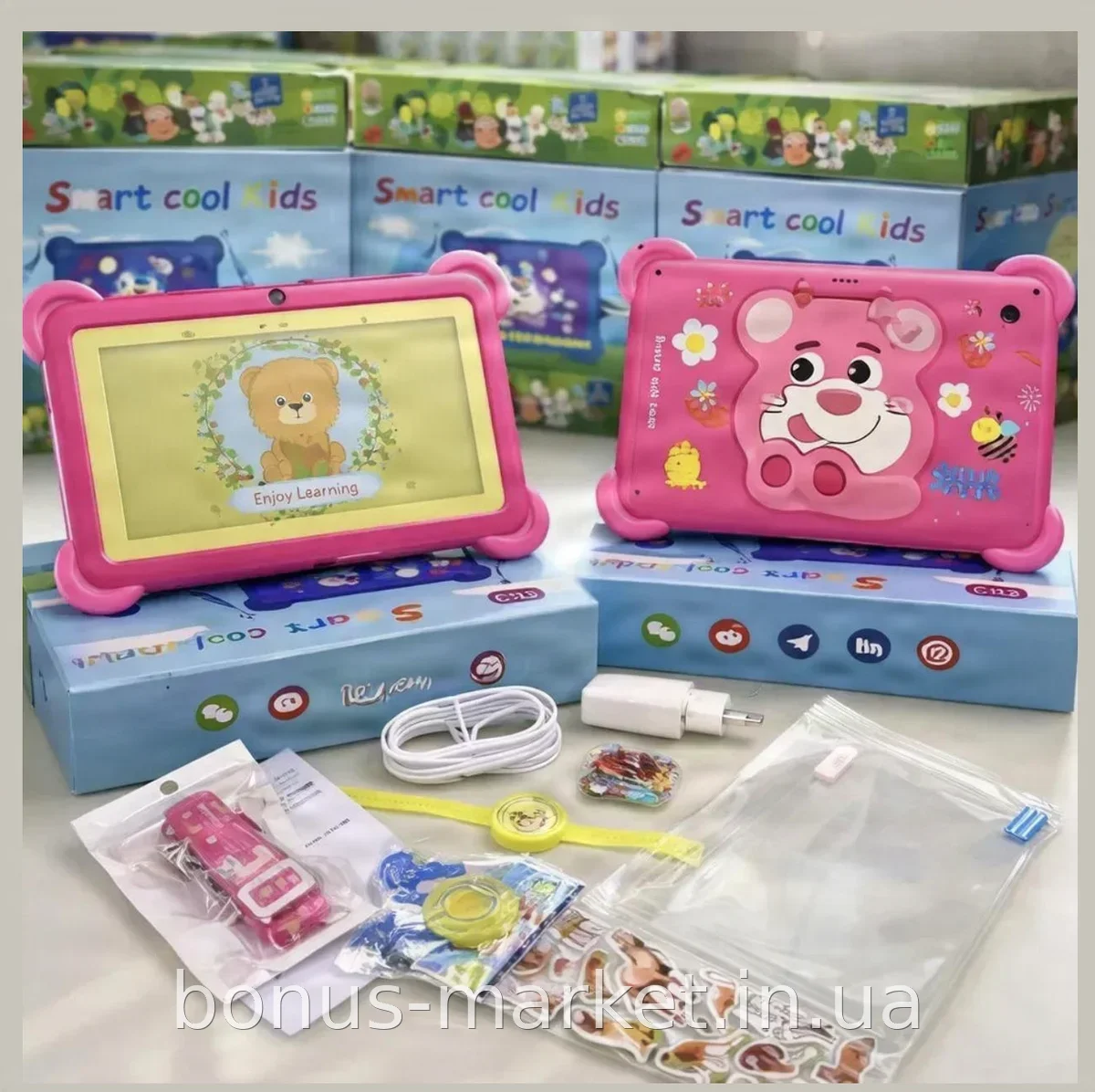 Дитячий планшет Smart Cool Kids C12 на Android, 7-дюймовий екран, 8 ГБ ОЗП 256 ГБ ПЗП, Wi-Fi, камера