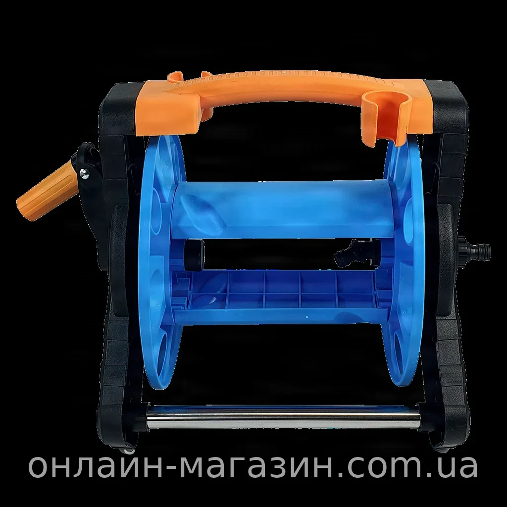 Тележка-катушка для садового шланга без колес, ударопрочный пластик, 30 метров шланга 1/2 дюйма для сада