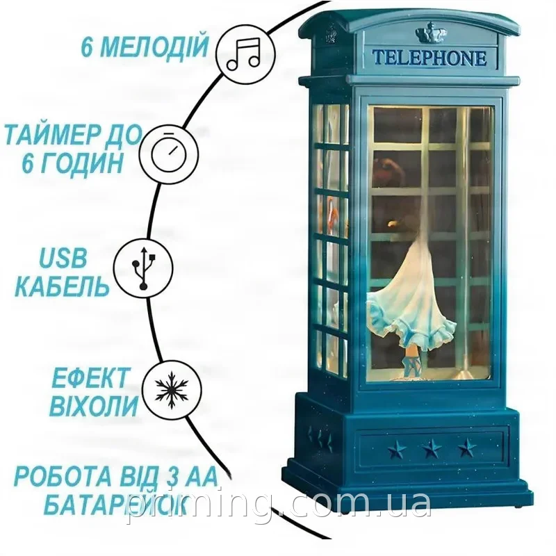 Переносной светильник-ночник Балерина Фрейя 11-5, декоративная LED лампа с аккумулятором и музыкой для детской