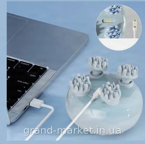 Беспроводной аккумуляторный массажер для головы и тела Massage instrument XL-1234, вибрационный и разминающий