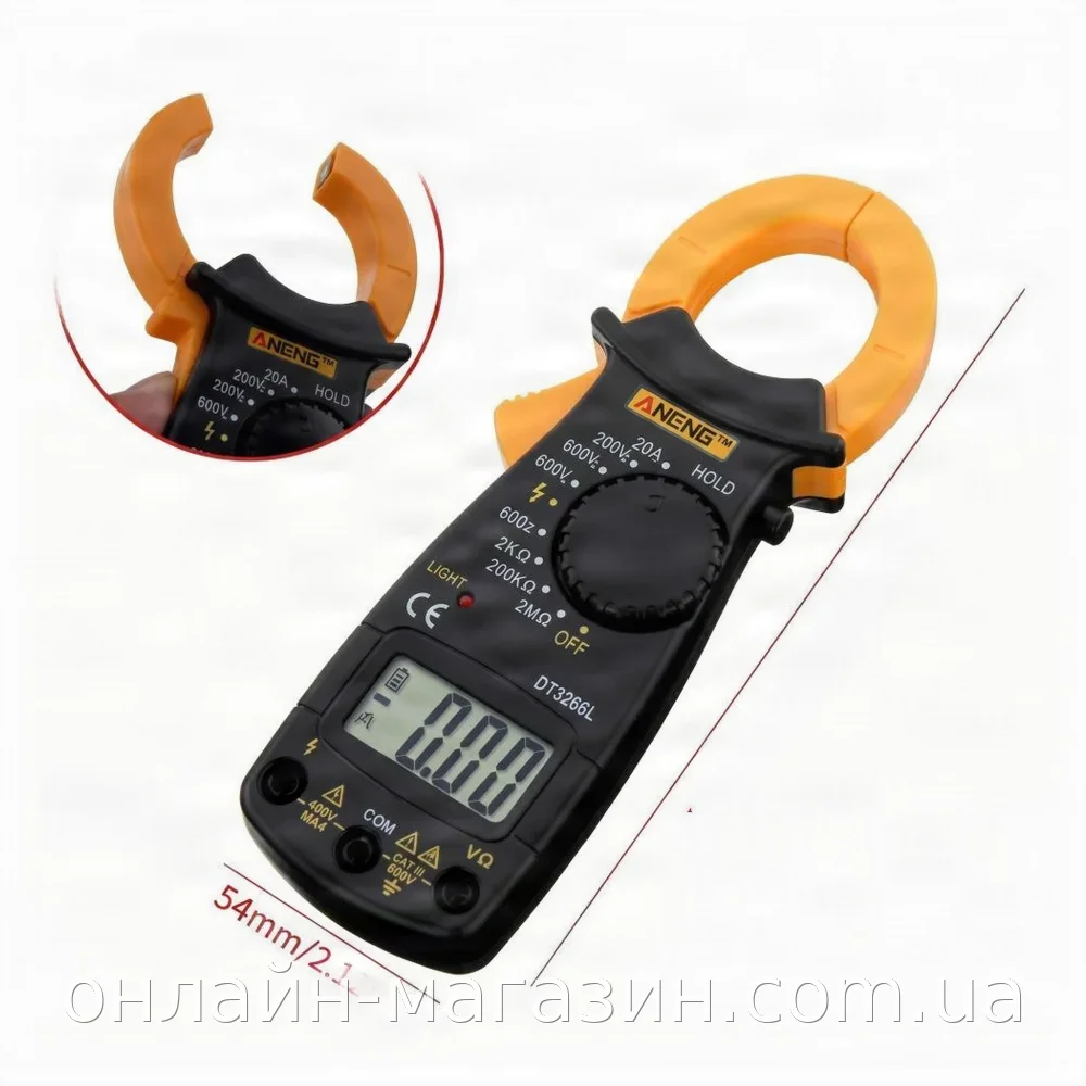 Цифровой мультиметр DT3266L с токоизмерительными клещами, тестер напряжения постоянного и переменного тока