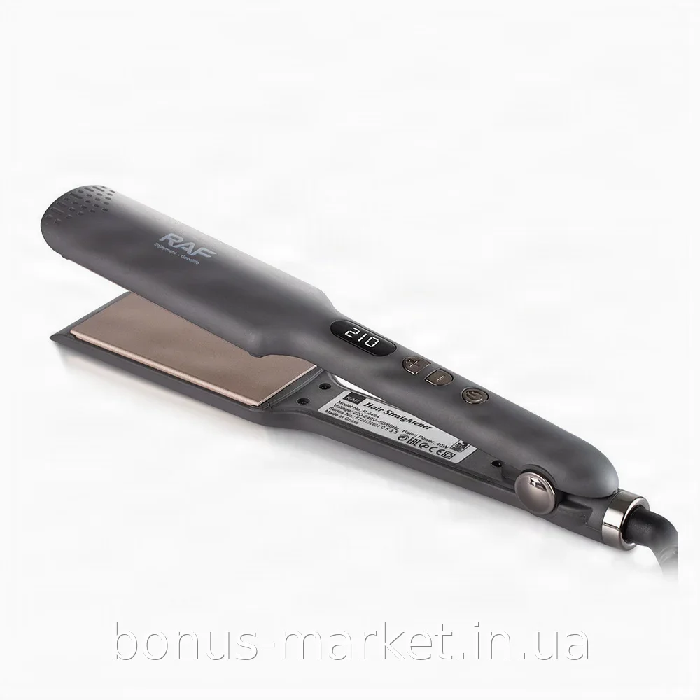 Выпрямитель для волос RAF R.4484 с LED-дисплеем и керамическим покрытием, защита от перегрева до 210°C