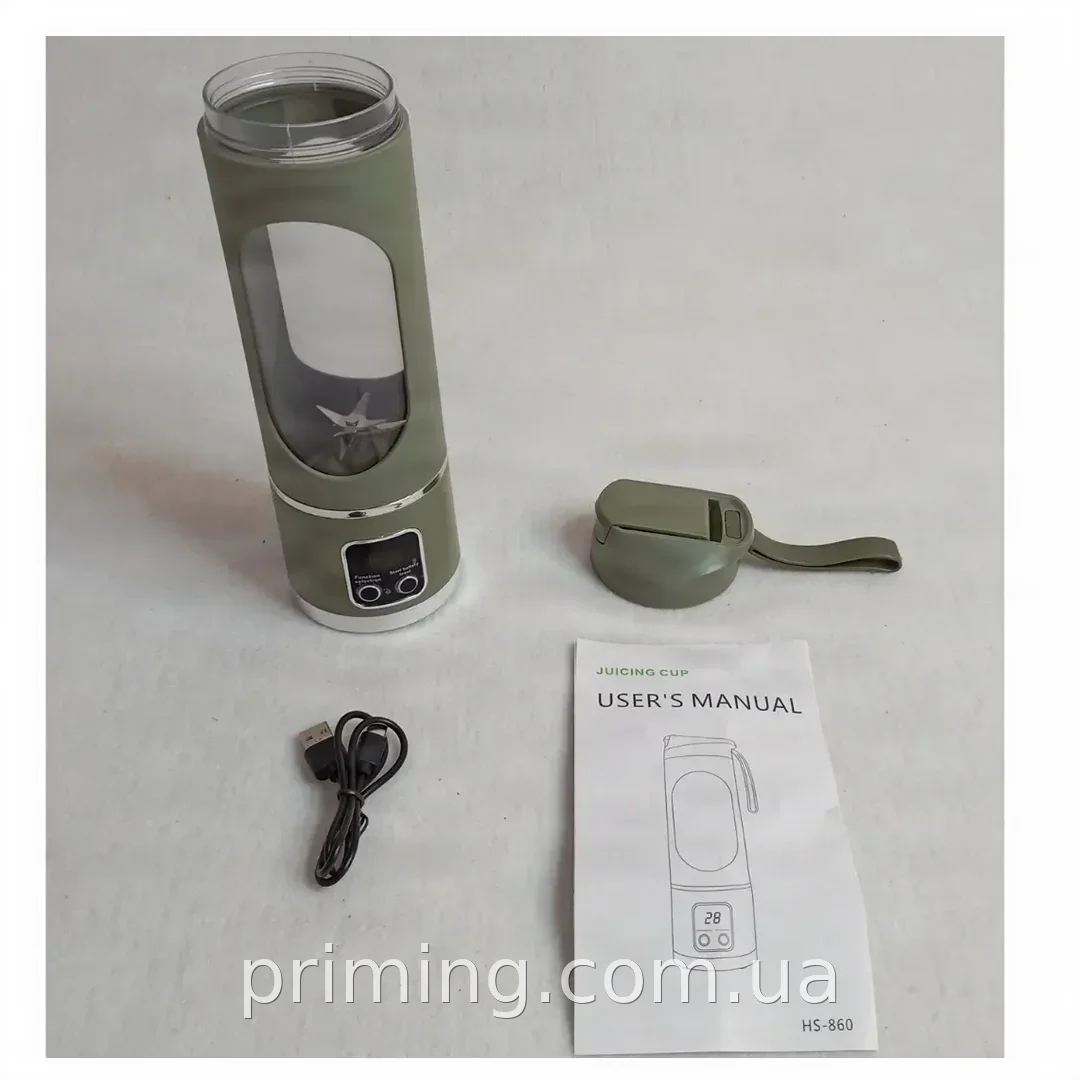 Портативный аккумуляторный блендер в бутылке с USB-зарядкой, 12 лезвий, 3 скорости, соковыжималка AND XL-1069