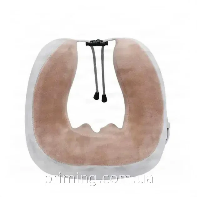 Массажная подушка для шеи U-Shaped Massage Pillow беспроводная аккумуляторная с подогревом и массажем Шиацу