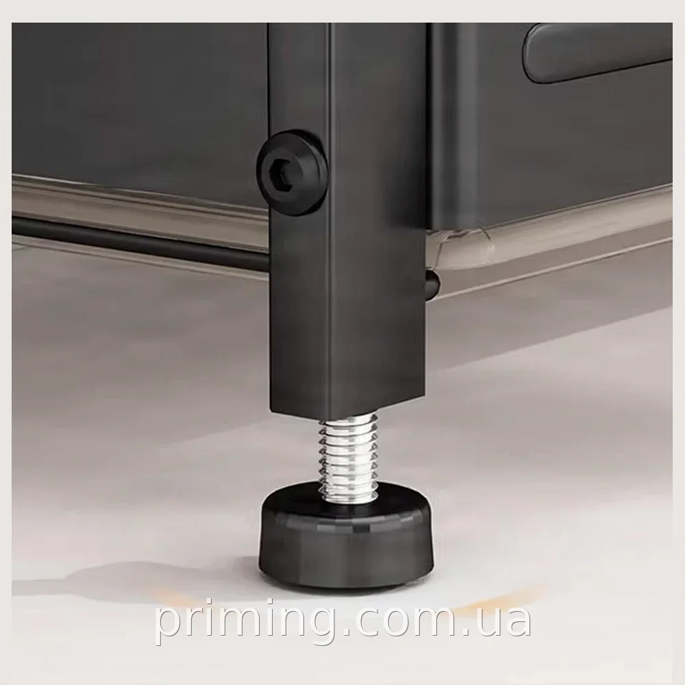 Сушка для посуды настольная трехъярусная Bowl Rack из нержавеющей стали с пластиковым поддоном, 56х24х43 см