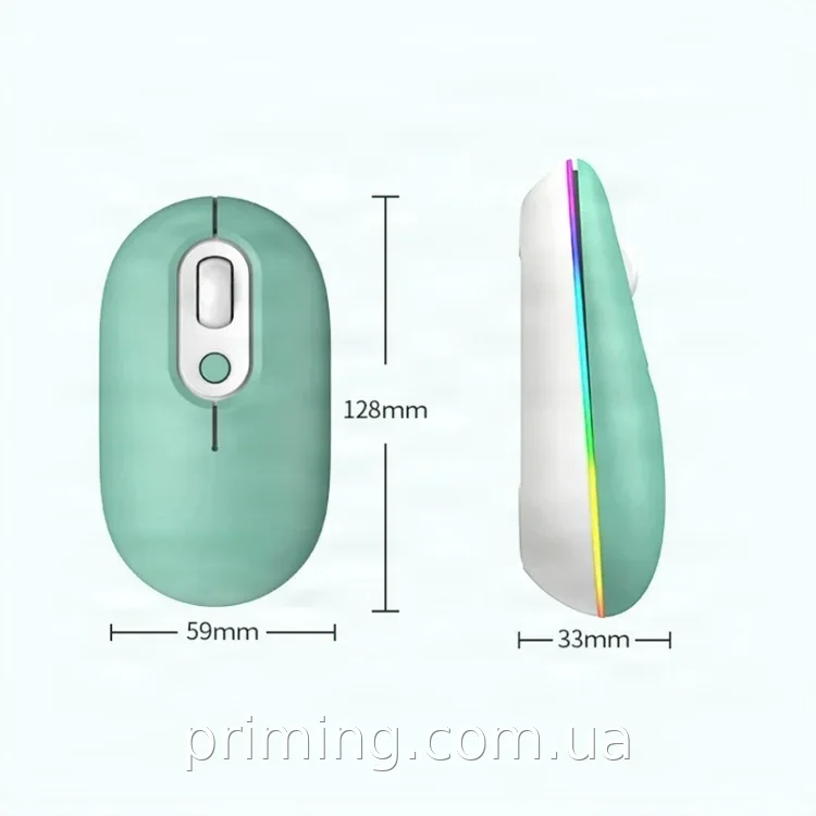 Беспроводная мышь Charge 902 для работы и игр с RGB-подсветкой, аккумуляторная на USB Type-C, эргономичная